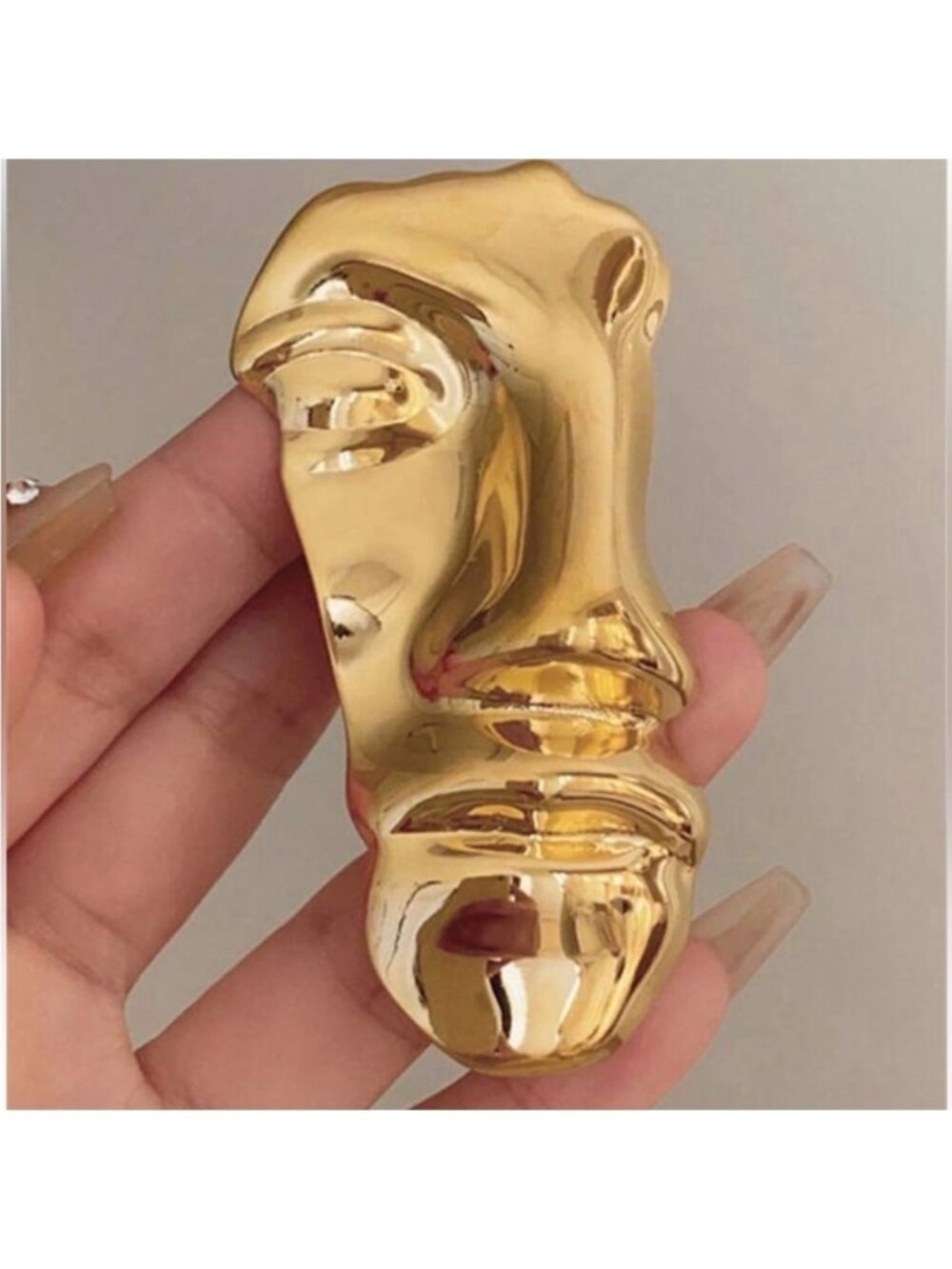 Eclipse Visage Sculptural Brooch